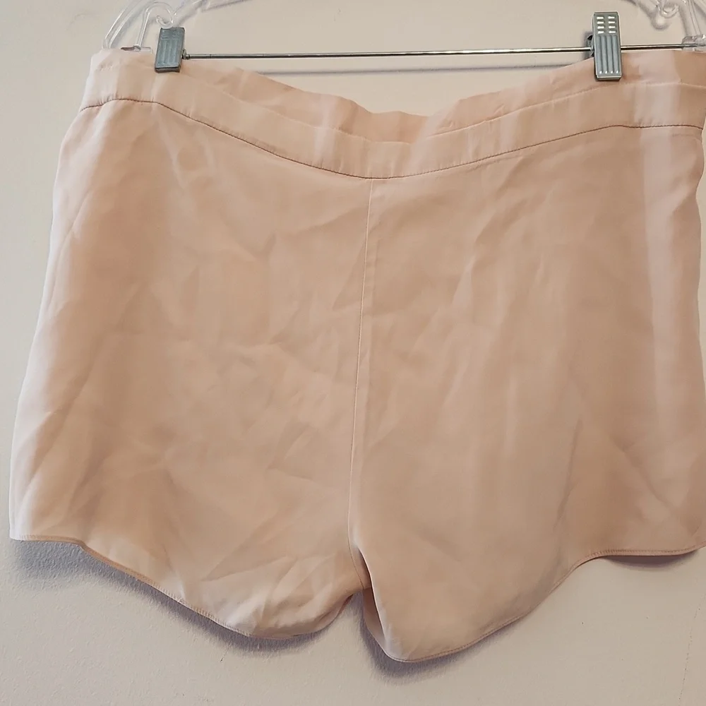 Ramy Brook Cream Silk Paperbag Shorts Sz 8